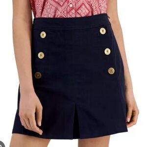 🩵🩷NEW  Tommy Hilfiger Women's Sailor Button Skirt - Size 16 - Navy Blue